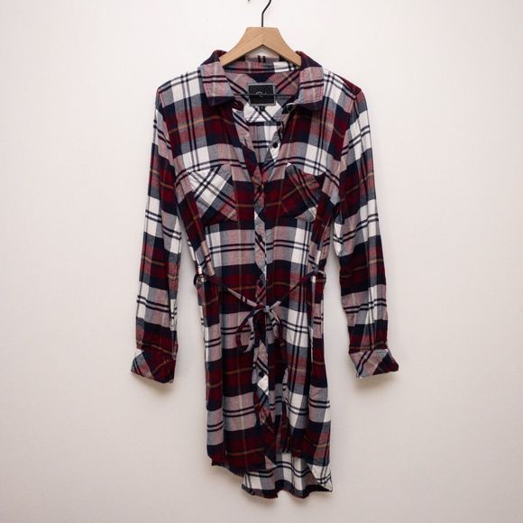 Rails Nadine Plaid Shirt Dress Size Large - Picture 2 of 8